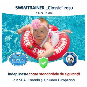 Imagine Colac de inot pentru bebelusi si copii Swimtrainer Classic rosu 3 luni-4 ani Freds Swim Academy