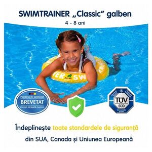 Imagine Colac de inot pentru copii Swimtrainer Classic galben 4-8 ani Freds Swim Academy