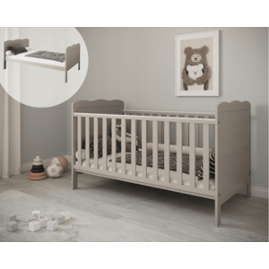 Imagine Patut evolutiv Isabel Casmir 3 in 1, pat bebe, junior, pat precolar cu somiera reglabila i trepte detasabile 140 x 70 cm