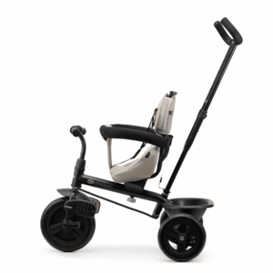 Imagine Tricicleta pentru copii KinderKraft Freeway 2 Grey, scaun rotativ 360, funtie freewheel, husa Air Comfort, bara de protectie, suport picioare, greutate admisa 25 kg
