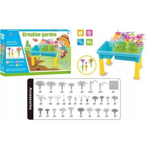 Imagine Masuta de creatie cu activitati 2-in-1 Matadi Creative Garden, utilizare versatila, accesorii constructie incluse