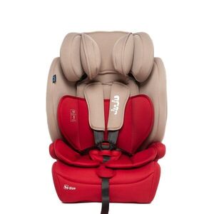 Imagine Scaun auto i-Size Juju Safe Rider Bej-Bordo, 76-150 cm, convertibil in inaltator, tetiera reglabila, cotiere, pernute moi, husa detasabila