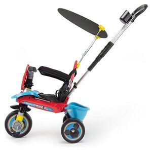 Imagine Tricicleta evolutiva pentru copii Injusa, licenta Disney, Mickey Mouse, cu maner parental, anvelope EVA, 10 luni-3 ani, Multicolor