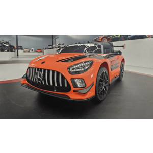 Imagine Masinuta electrica pentru copii Mercedes GT3 AMG Portocaliu, 12V, licenta oficiala, telecomanda 2.4G, scaun piele, deschidere usi