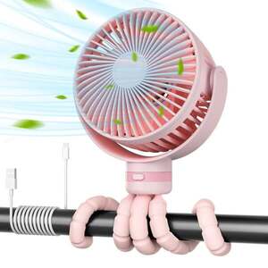 Imagine Ventilator portabil pentru carucior Momcozy pink