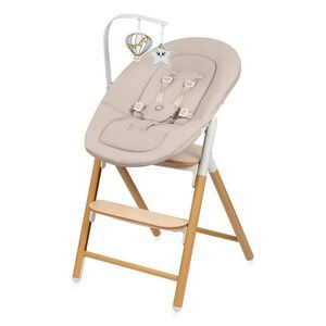Imagine Scaun de masa 4 in 1 Lionelo Celia AlbNatur, multifunctional, cu functie de balansoar, reglabil pe inaltime, suport pentru picioare reglabil