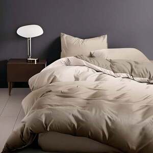 Imagine Lenjerie de pat din finet Somnart 4 piese Enjoy Life, cearceaf de pat clasic 230 x 220 cm Champagne Silk