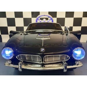 Imagine Masinuta electrica pentru copii BMW 507 Negru Metalic, 12V, licenta oficiala, design clasic, telecomanda 2.4G