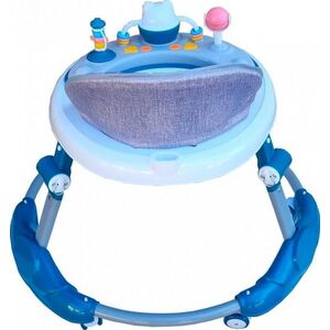 Imagine Premergator reglabil in 6 trepte de inaltime Novokids Little Kitty Verde Turquoise, cu melodii, pliabil, greutate admisa 20 kg, roti silentioase