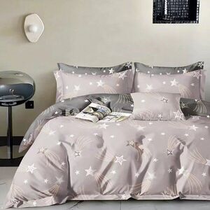 Imagine Lenjerie de pat Percale 1P Somnart 3 piese, cearceaf de pat clasic 160 x 240 cm