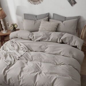 Imagine Lenjerie de pat Percale 1P Somnart 3 piese, cearceaf de pat clasic 160 x 240 cm bej