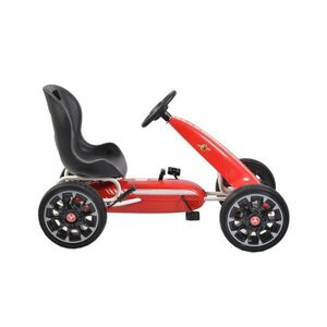 Imagine Kart cu pedale pentru copii Novokids Chrysler Kart Pro Rosu, roti din cauciuc EVA, 5-8 ani, structura metalica, frana de mana, functie FreeWheel, mers cu spatele