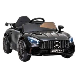 Imagine Masinuta electrica pentru copii Novokids Mercedes AMG GTR Negru, 12V, roti din cauciuc EVA, usi cu deschidere, 2 viteze, 2 motoare 550 W