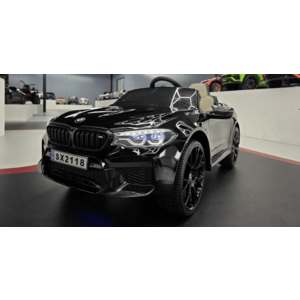 Imagine Masinuta electrica pentru copii BMW M5 Negru Metalic, 24V, suspensii, bluetooth, scaun reglabil, telecomanda 2.4G, roti EVA, 3 ani+, greutate admisa 30 kg