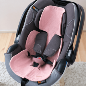Imagine Insert antitranspiratie din in pentru scoica auto BabyLy, design 3D, respirabil Powder Pink
