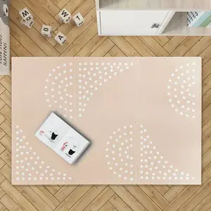 Imagine Covor tip puzzle din spuma MeowBaby Bej, 6 piese, impermeabil, termoizolant CE EN71 180 x 60 cm