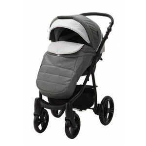 Imagine Carucior 3 in 1 Adamex Neonex TIP48C Stone Gray, scaun auto iSize, spatar reglabil pana la orizontala, landou cu spatar reglabil, suspensii, accesorii incluse