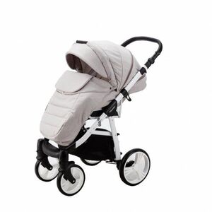Imagine Carucior 3 in 1 Adamex Neonex TIP54B Pearl, scaun auto iSize, spatar reglabil pana la orizontala, landou cu spatar reglabil, suspensii, accesorii incluse