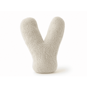 Imagine Perna decorativa litera Y MeowBaby Bearly Plus Teddy cream 40 x 38 cm