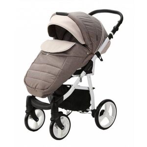 Imagine Carucior 3 in 1 Adamex Neonex TIP46B Coffee Brown, scaun auto iSize, spatar reglabil pana la orizontala, landou cu spatar reglabil, suspensii, accesorii incluse