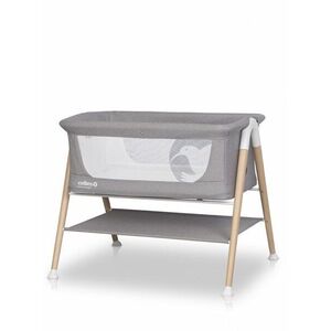 Imagine Patut nou nascut Colibro Pino Dove, 90x53 cm, cu saltea si protectie contra insectelor, picioare de lemn