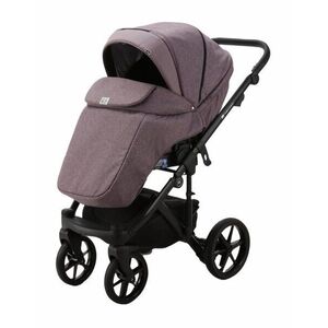 Imagine Carucior 4 in 1 Adamex Olivia Linen EcoLeather CR224 Lavander Lila cu scoica certificata ADAC, baza isofix, suspensii, accesorii