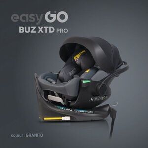 Imagine Set scoica auto reclinabila si baza isofix rotativa EasyGo Buz XTD Pro Granito i-Size, omologat R129, pentru copii de 40-87 cm