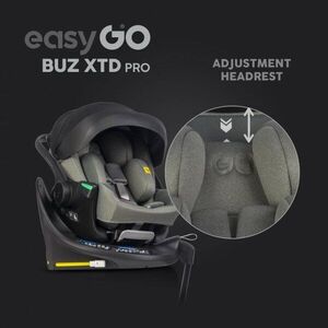 Imagine Set scoica auto reclinabila si baza isofix rotativa EasyGo Buz XTD Pro Greener i-Size, omologat R129, pentru copii de 40-87 cm
