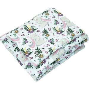 Imagine Set lenjerie cu 2 piese pentru patut cosleepercarucior Kerstin Bunny Pink 70x80 cm, realizata din bumbac 100 certificat OEKO TEX, inchidere cu fermoar