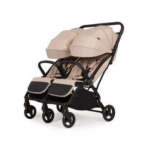 Imagine Carucior pentru gemeni Adamex Alto Bej, sistem de pliere autofold, copertina XXL, pana la 22 kg, omologat EN1888, 6 luni+