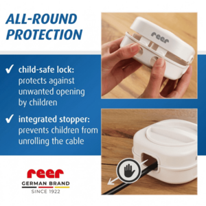 Imagine Organizator de cabluri cu protectie pentru copii Reer CableGuard