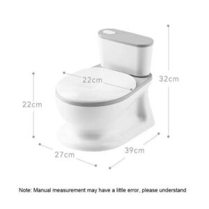 Imagine Olita pentru copii Little Mom MiniLoo Blue, tip WC, reductor moale PU, design realist si ergonomic, vas colector detasbil, capac rabatabil, dimensiune 39 x 27 x 32 cm