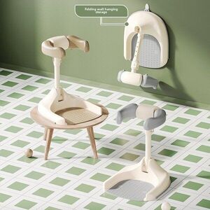 Imagine Suport ergonomic pentru baita independenta a bebelusilor Little Mom Bath Grey, design cu inaltime ajustabila intre 44-54 cm, stabil si sigur, compact si portabil, cu elementele de sustinere pentru brate