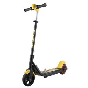 Imagine Trotineta electrica pentru copii KidsCare E70 Galben, motor 130W, baterie 24V 2.5Ah, viteza 14 kmh, lumini