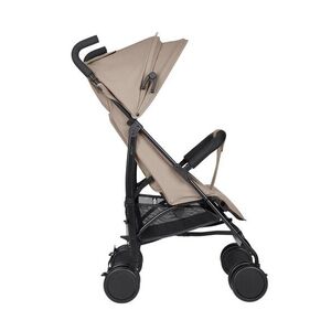 Imagine Carucior sport pentru copii KikkaBoo Beetle 2 Dark Beige cu spatar reglabil, bara de protectie detasabila, pliere tip umbrel, copertina reglabila, roti pivotante detasabile, pana la 22kg