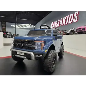 Imagine Masinuta electrica pentru copii Ford Raptor 24V Albastru, 2 locuri, licenta oficiala, telecomanda 2.4G, scaun piele