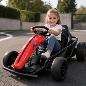 Imagine Go-Kart electric pentru copii 24V Rosu, cu functie Drift, 2 motoare 775W, viteza 15 kmh, centura 5 puncte, de la 6 ani, maxim 70 kg