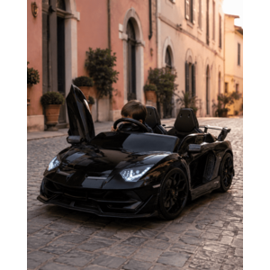Imagine Masinuta electrica pentru copii Lamborghini Aventador SVJ 24V Negru, 2 locuri, licenta oficiala, Drift, usi verticale, telecomanda