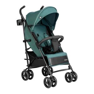 Imagine Carucior sport compact Tulano Davos 35 GreenBlack, roti din PU cu suspensii, capotina XXL cu fereastra, include husa picioareplasa insectesuport pahar, 6luni-4 ani sau maxim 22kg