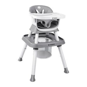 Imagine Scaun de masa transformabil 9in1 pentru copii Tulano Morsel 50 Grey multifunctional, masuta cu placa lego