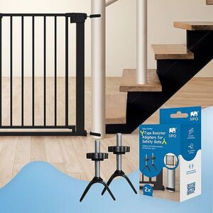 Imagine Set 2 adaptoare tip Y pentru porti de siguranta pentru scari si balustrade Sipo Negru