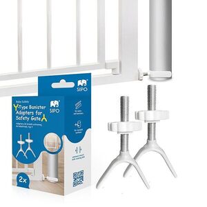Imagine Set 2 adaptoare tip Y pentru porti de siguranta pentru scari si balustrade Sipo Alb