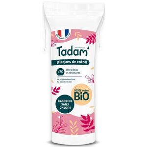 Imagine Dischete rotunde din bumbac Bio demachiante Tadam 70 bucati