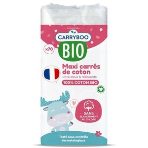 Imagine Dischete dreptunghiulare din bumbac Bio Carryboo 70 bucati