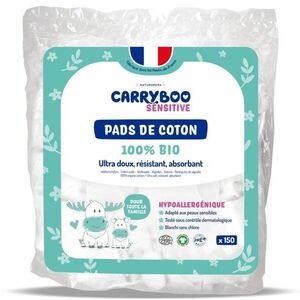 Imagine Dischete dreptunghiulare din bumbac Bio Carryboo 150 bucati