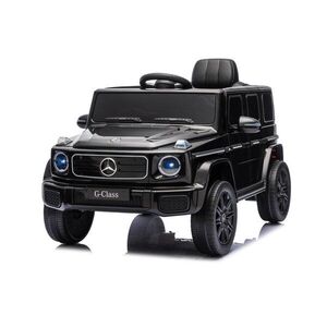 Imagine Masinuta electrica pentru copii cu licenta Mercedes-Benz G580 Black 12V4.5Ah, scaun din piele, faruri LED, muzica, suspensii, portiere inalte cu deschidere, centura de siguranta, cod QR montaj
