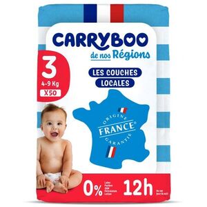 Imagine Scutece C3(4-9kg) fara parfum, marimea 3 Carryboo 50 bucati