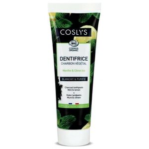 Imagine Pasta de dinti Bio albire si purificare, cu carbune vegetal, menta si lamaie Coslys 100g