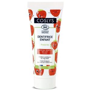 Imagine Pasta de dinti Bio pentru dinti de lapte 3-6 ani cu capsuni Coslys 50 ml