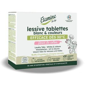 Imagine Tablete Bio rufe albe si colorate Etamine parfum flori de bumbac 30 bucati